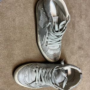 Grey Glitter Golden Goose Sneakers